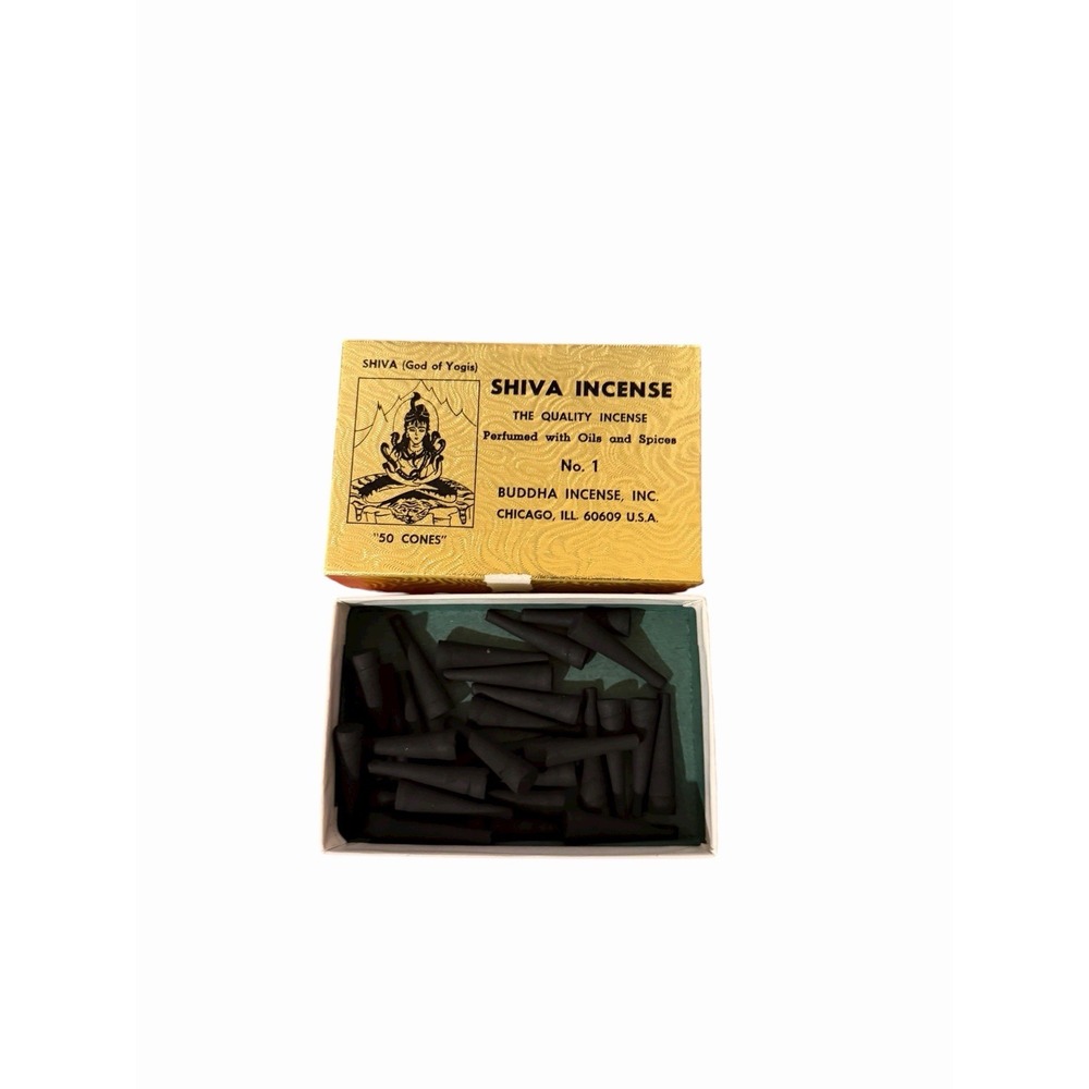 Shiva Incense‎ Cones  Vtg 30 Never Used 70s #1 Buddha Incense Chicago Illinois